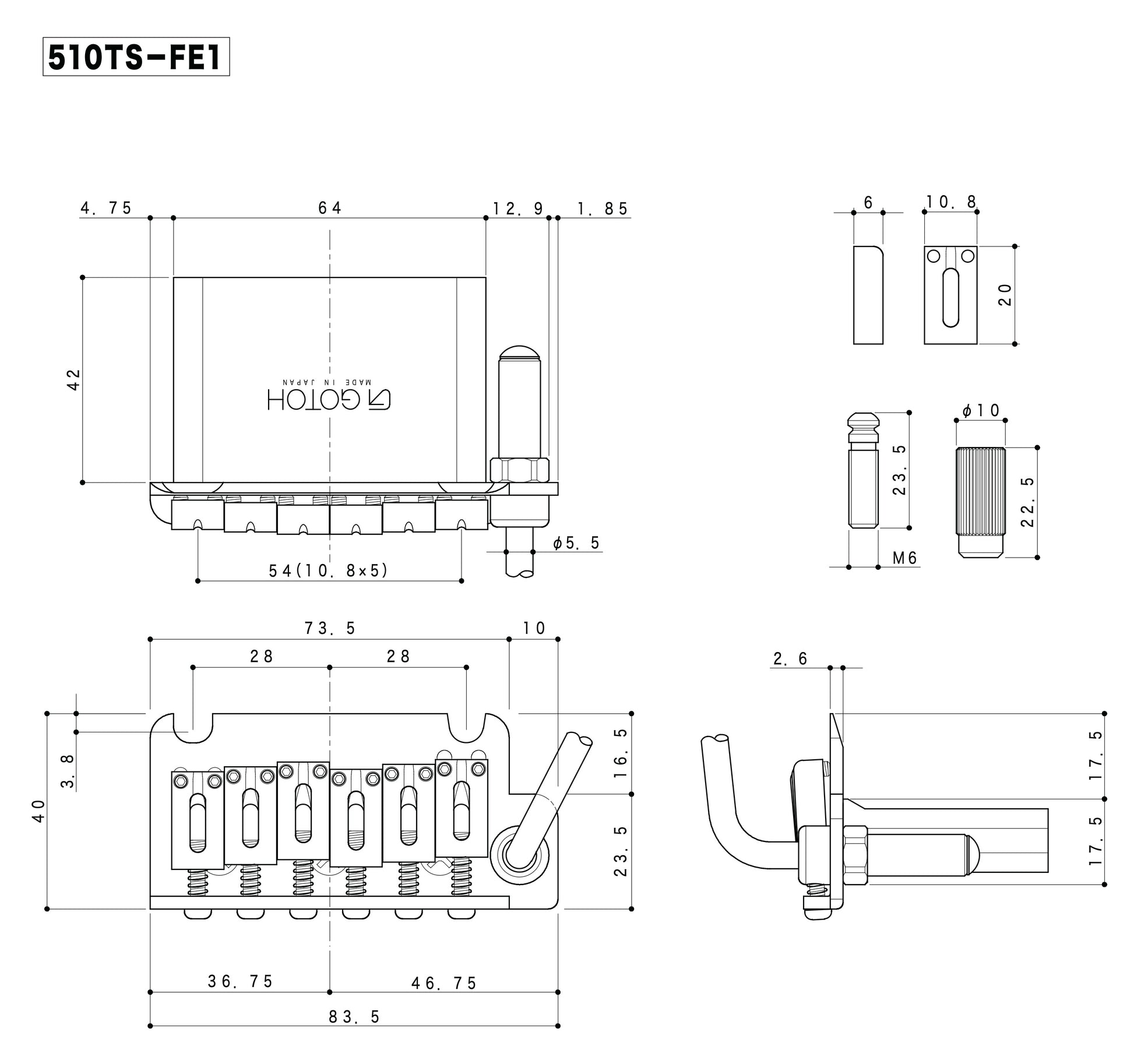 Gotoh - 510TS-FE1 - Dimension