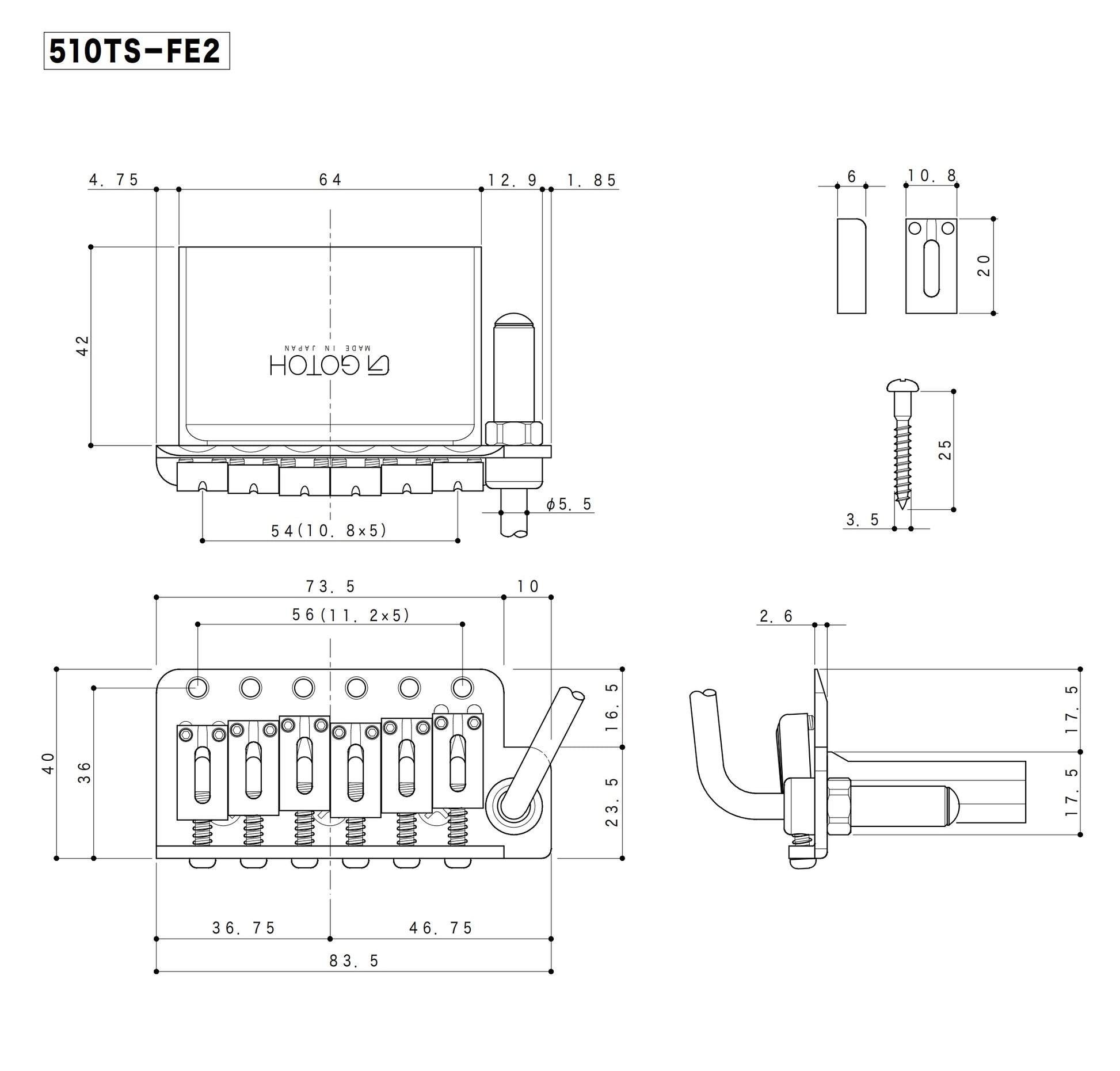 Gotoh - 510TS-FE2 - Dimension