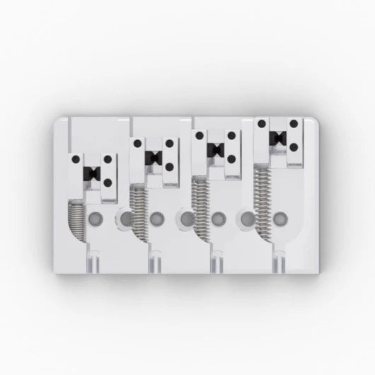 Hipshot - 5A4FM2AC  - 4 String A Style Bass Bridge - Chrome