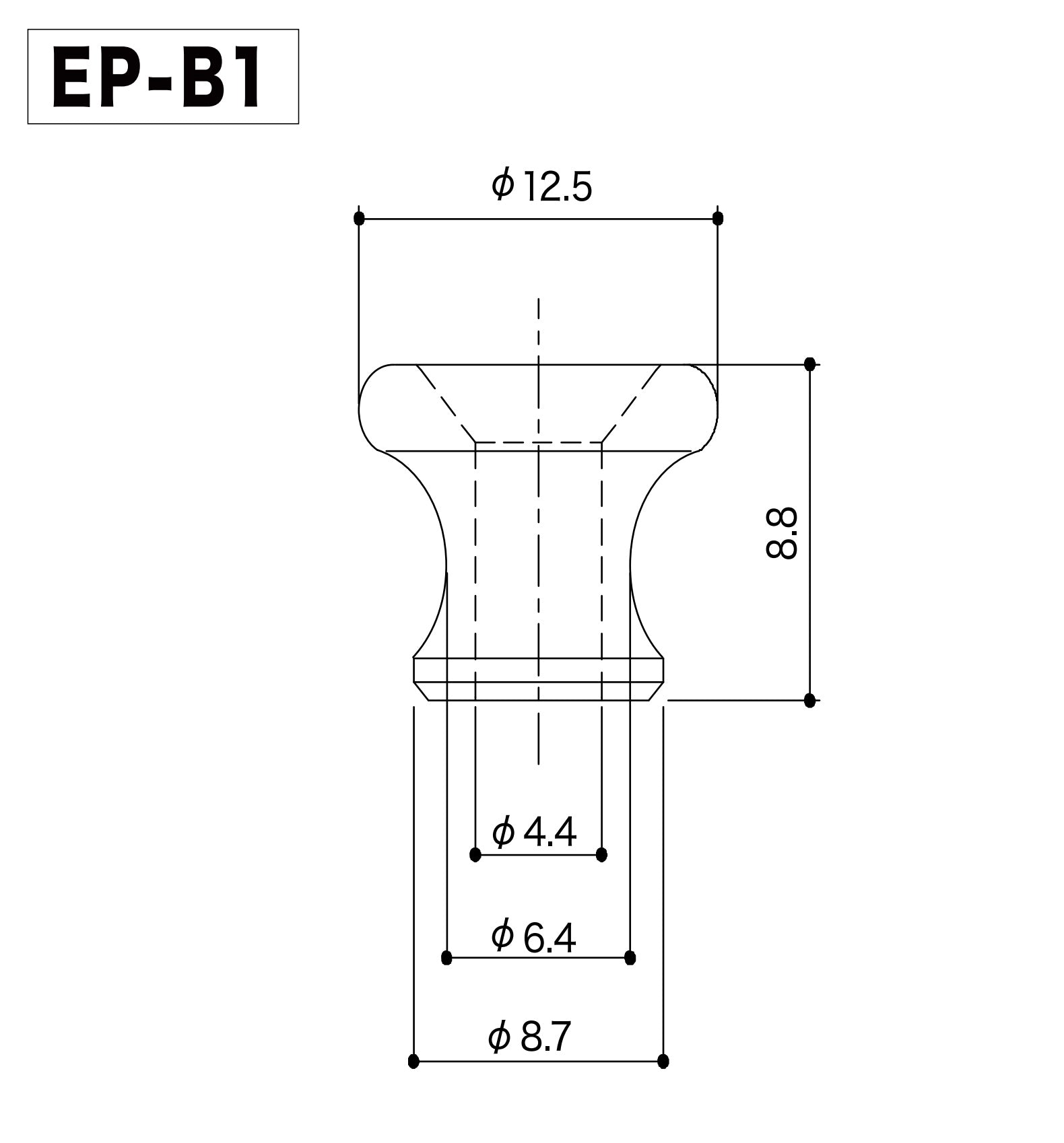 Gotoh - EP-B1 Dimension