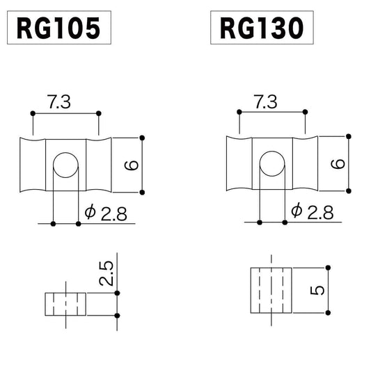 Gotoh - RG105-130 Dimension