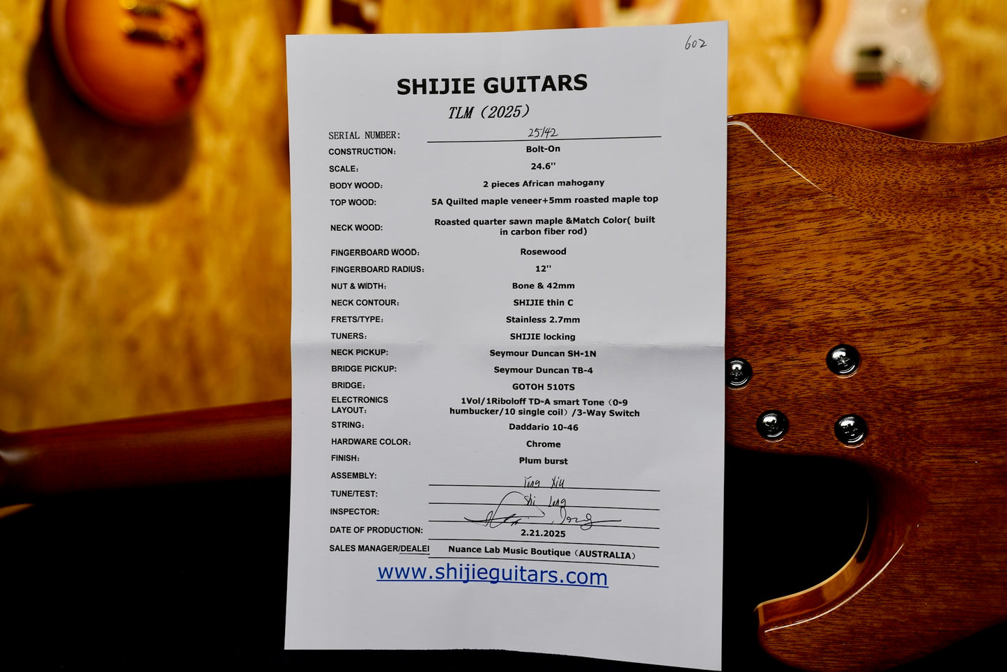 Shijie TLM - Certificate