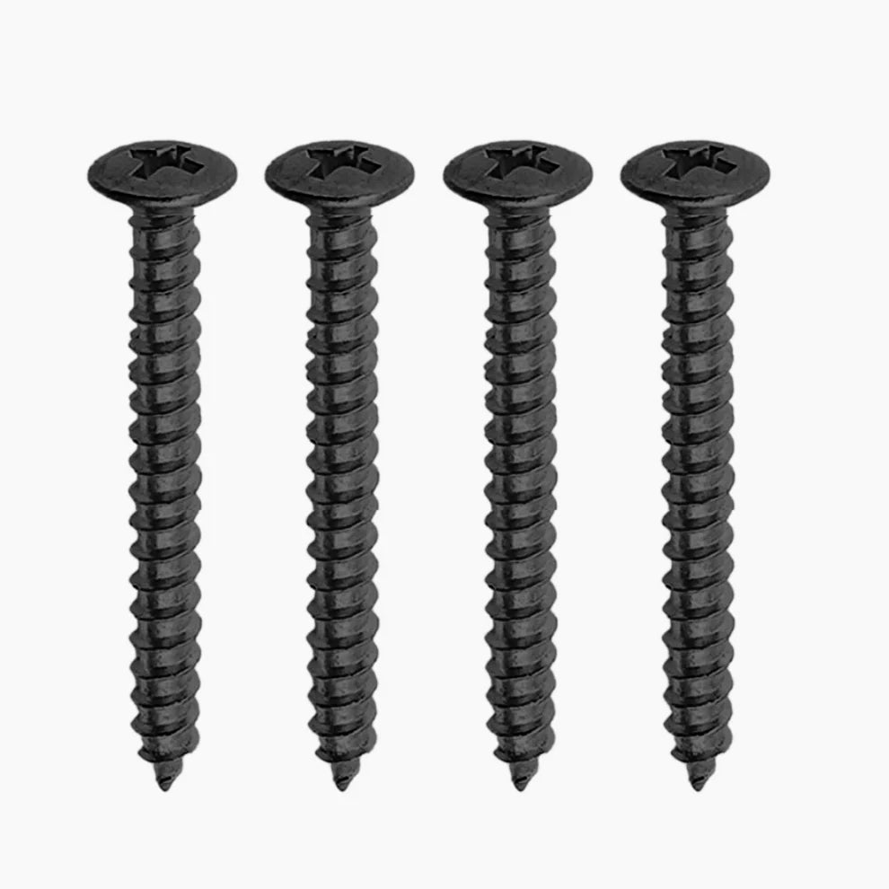 Allparts GS-0005 black neckplate screw for guitar