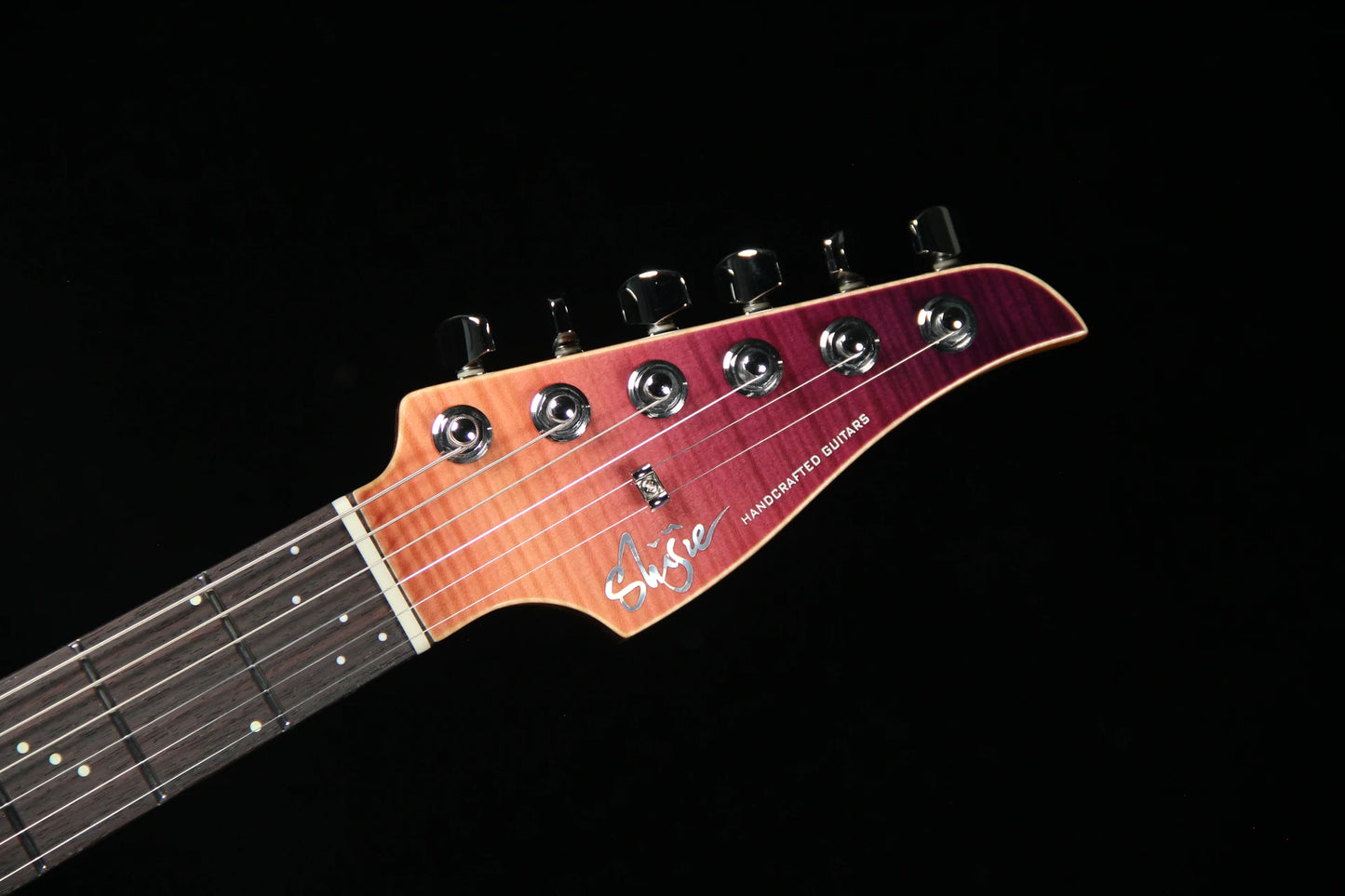 PD-Master Pegasus 10th purple pink mahogany FM - Headstock