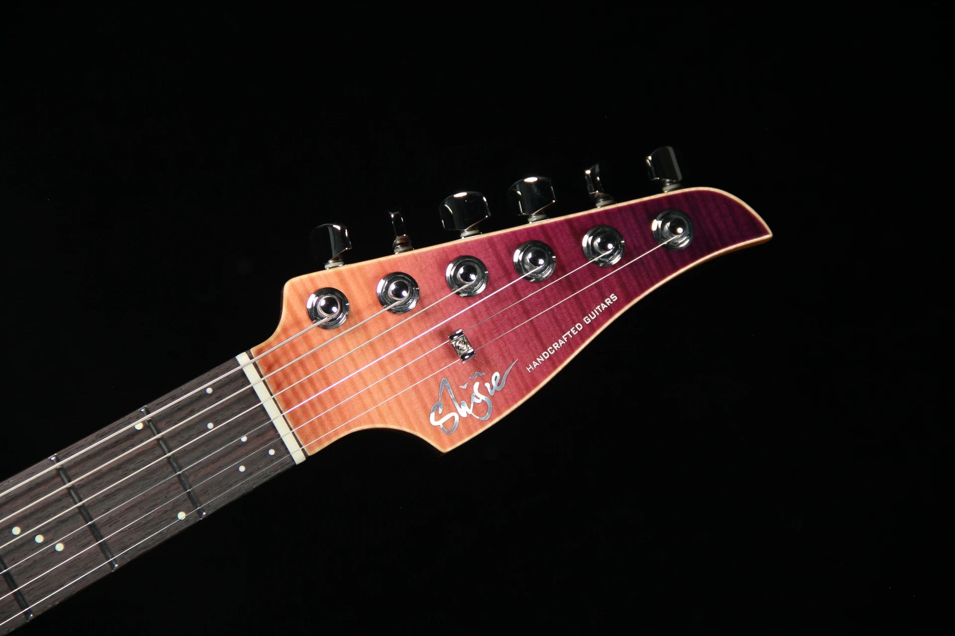 PD-Master Pegasus 10th purple pink mahogany FM - Headstock