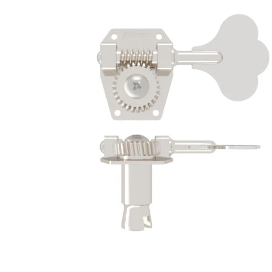 Hipshot - 20110N - HB1 Bass Tuning Machine - Nickel - Clover Key