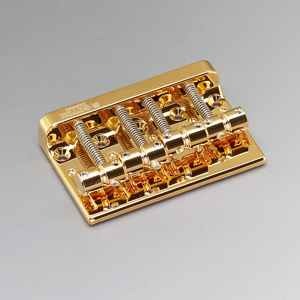 Gotoh - 201B-4 - 4 String Bass Bridge - Brass Saddle - Gold