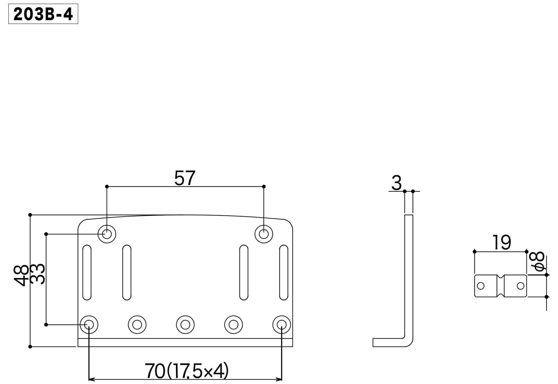 Gotoh - 203B-4 - Dimension
