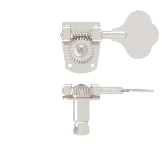 Hipshot - 20710N - HB1 Bass Tuning Machine - Nickel - Clover Key