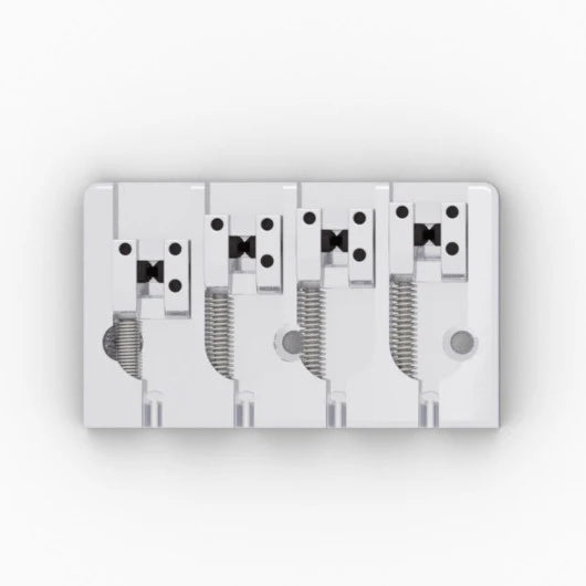 Hipshot - 5A4FM1BC  / 5A4FM1AC - 4 String A Style Retrofit Fender® Mount Bridge - Chrome