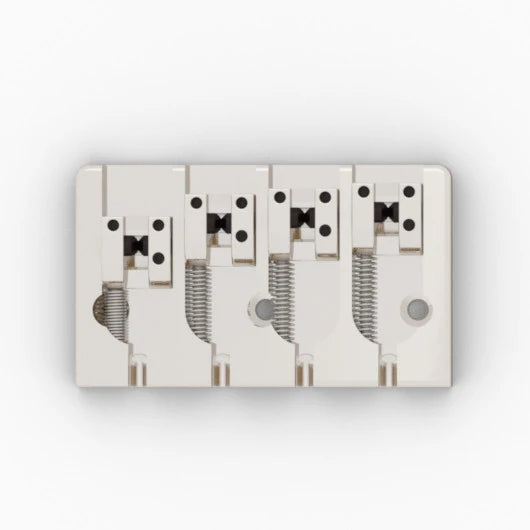 Hipshot - 5A4FM1BN  - 4 String A Style Retrofit Fender® Mount Bridge Brass - Nickel