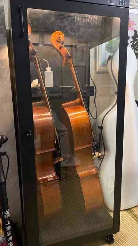 Dry Cabinet CDD-400 with 2 cellos