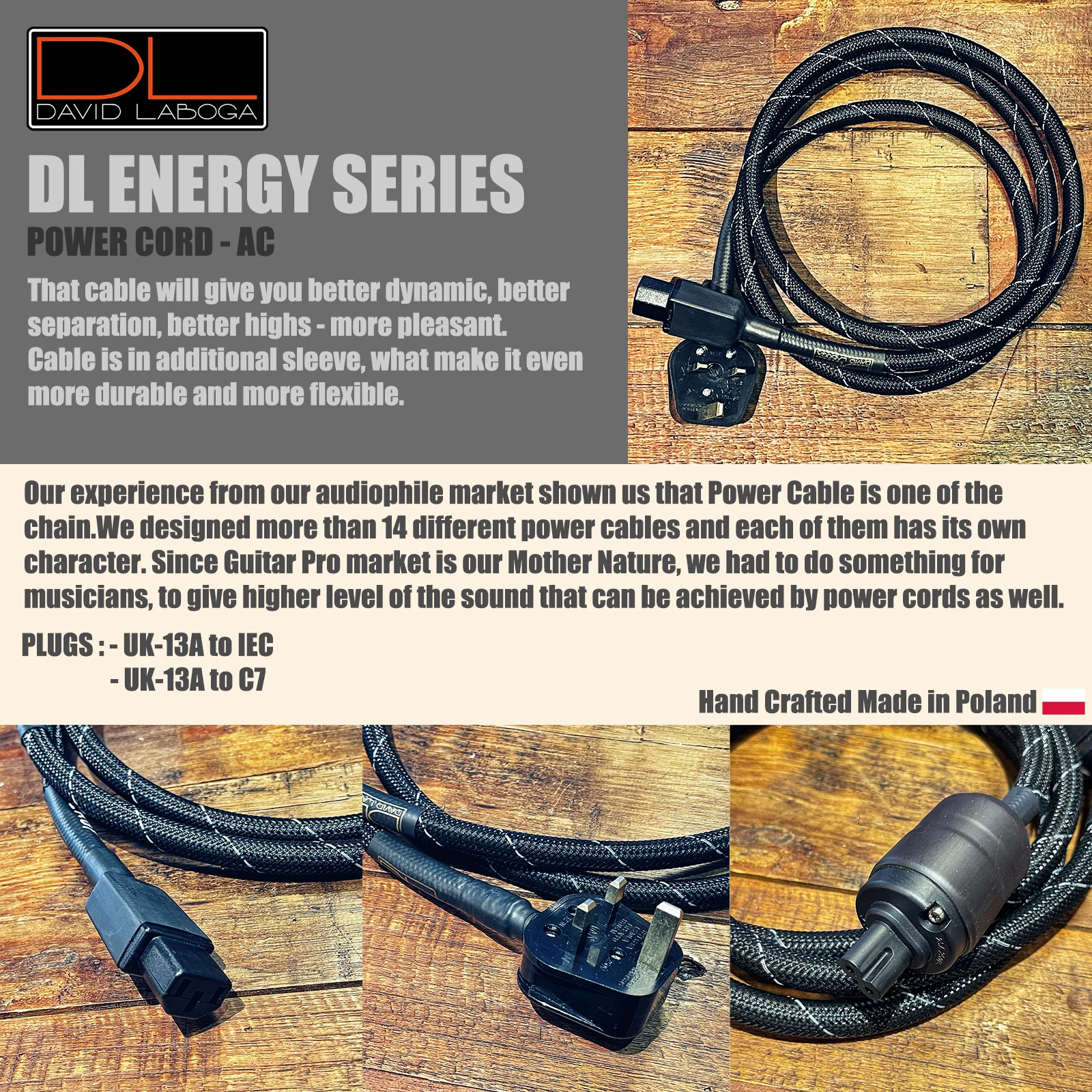 David Laboga - Energy Series - AC power cord - 1.8M - E-180AU