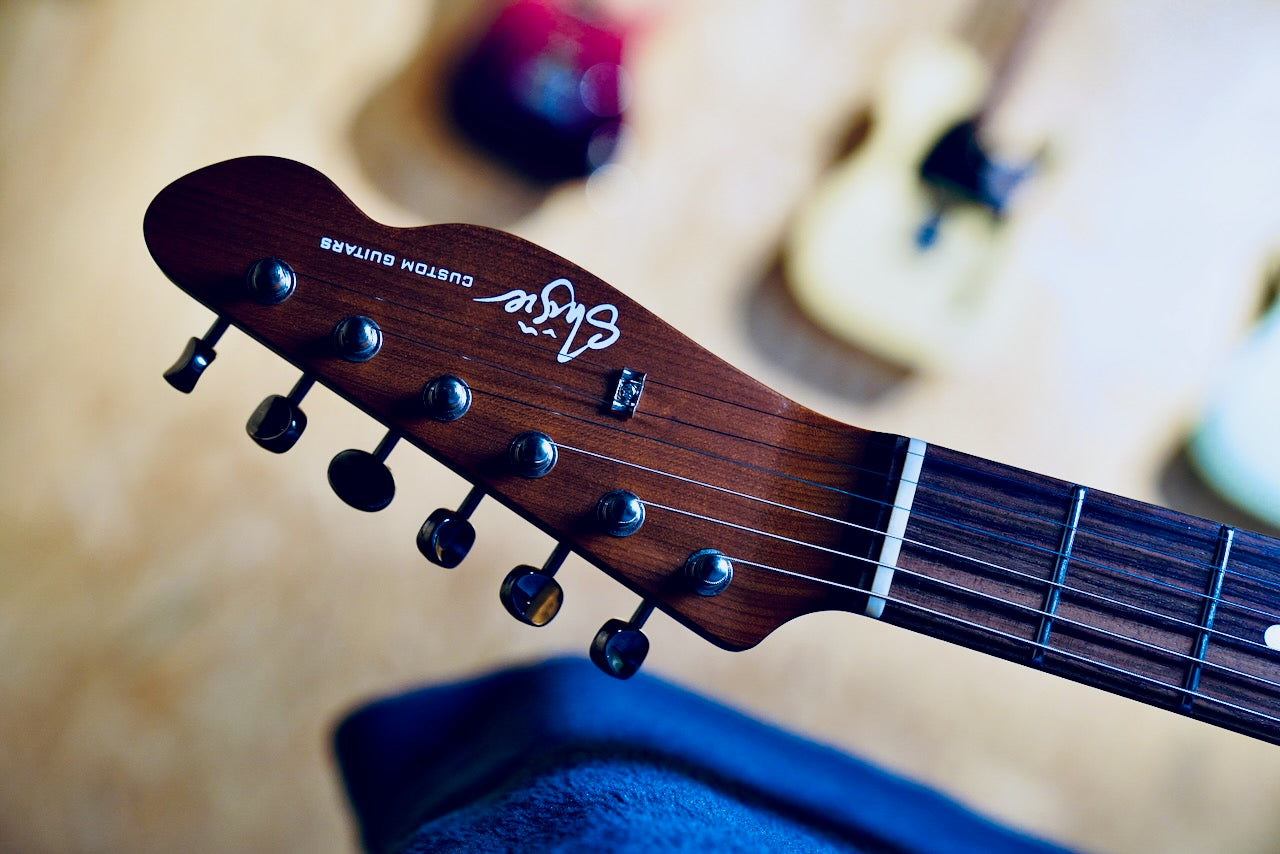 Shijie - TLV Custom - Daphne Blue - Headstock