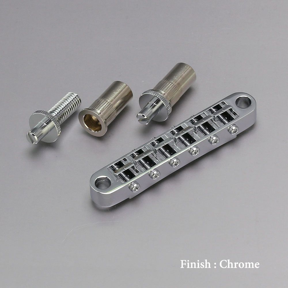 Gotoh - GE103B-T - Tune-O-Matic - Nashville Style Bridge (Post Stud Mount) - Chrome