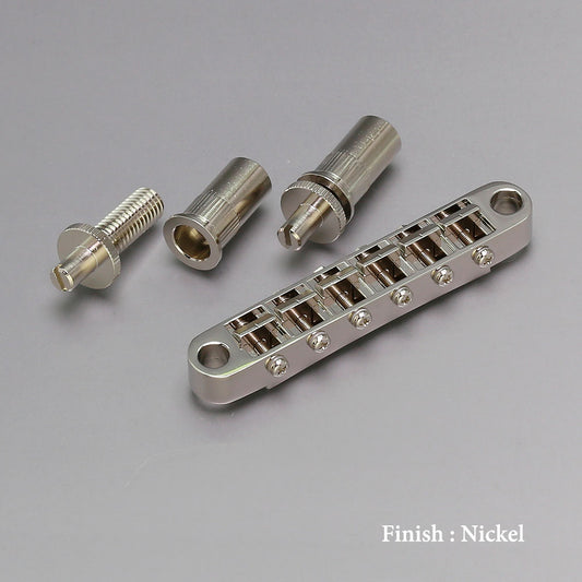 Gotoh - GE103B-T - Tune-O-Matic - Nashville Style Bridge (Post Stud Mount) - Nickel