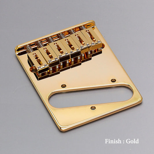 Gotoh - GTC201 - Brass Saddles Modern-style hardtail Bridge for Telecaster® - Gold