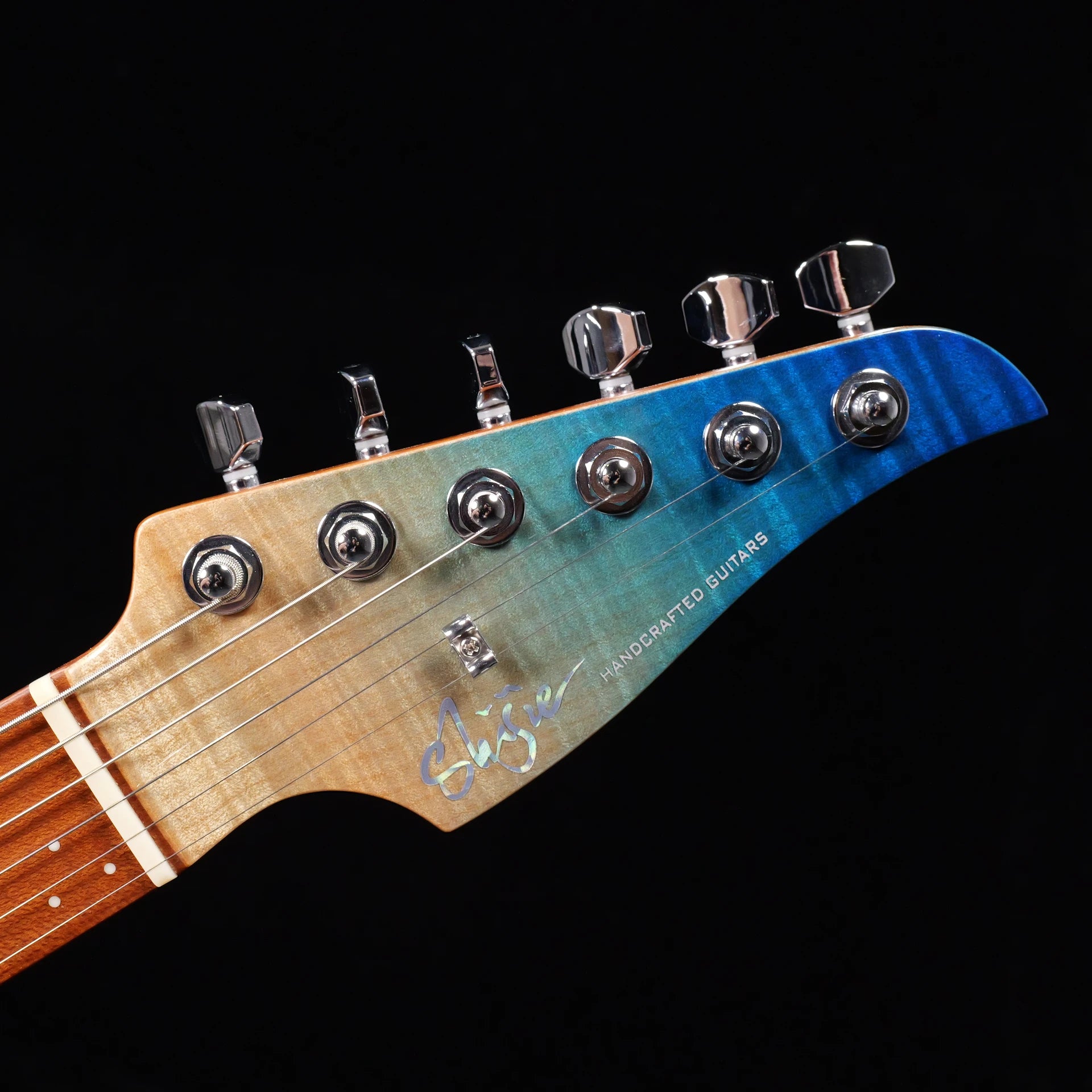 PD-Master Pegasus 10th Gradual Blue mahogany FM - Headstock