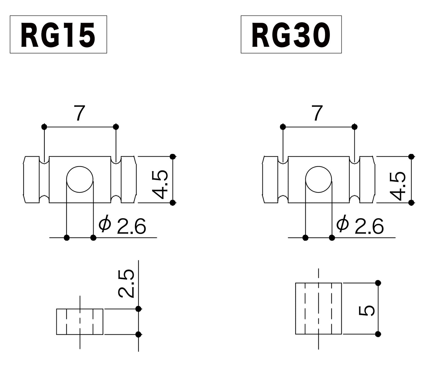 Gotoh - RG15 & RG30 - Barrel String Trees Retainer Set