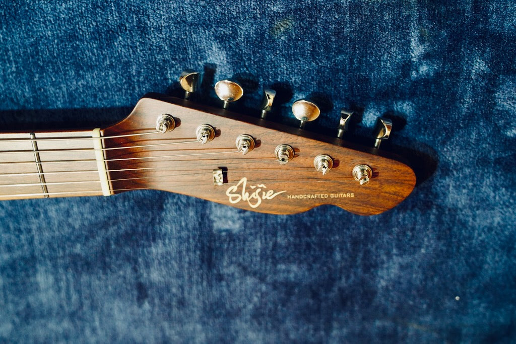 Shijie - TLV Master 10th Anniversary - Flame Phoebe Body & Rosewood Neck - Headstock