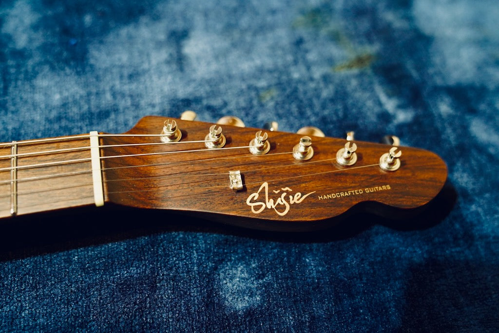 Shijie - TLV Master 10th Anniversary - Flame Phoebe Body & Rosewood Neck - Headstock