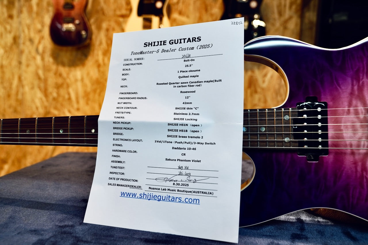 Shijie - TM-5 - Sakura Phantom Violet - Limited Dealer Custom Edition - Specifications