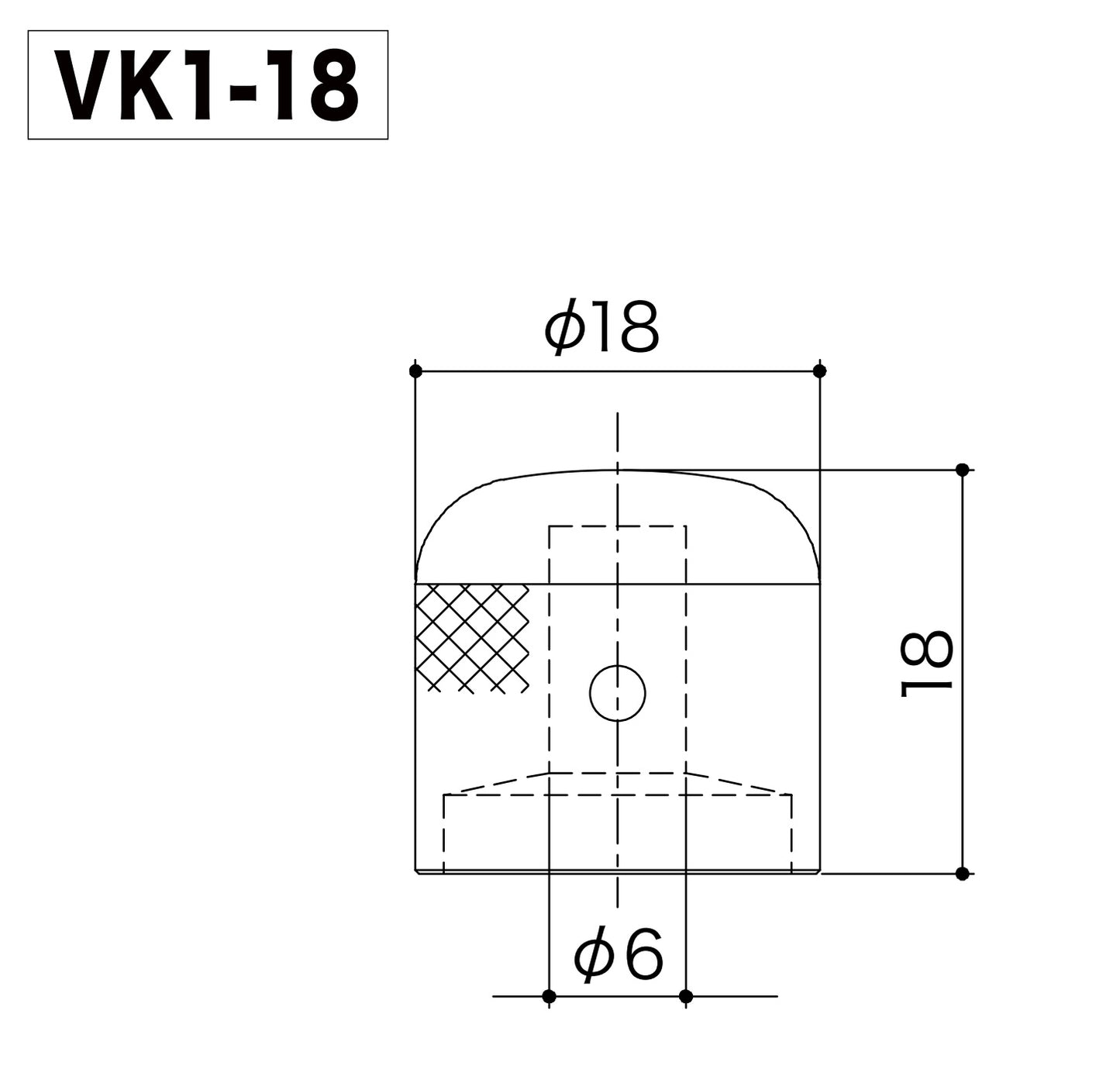 Gotoh - VK1-18 - Dimension