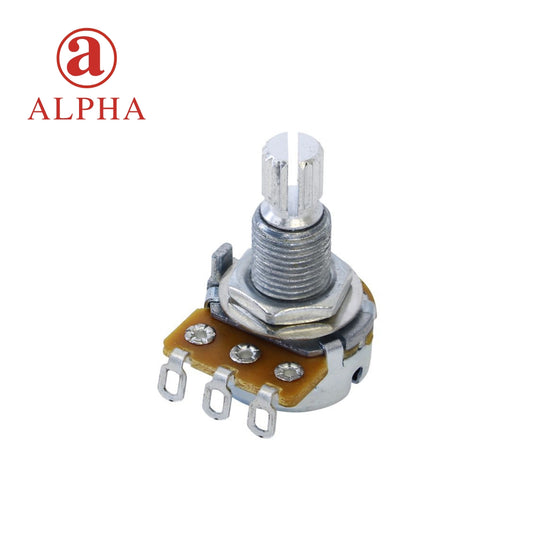 Alpha - Mini 500K Audio Taper Pot - 16mm - Split-Shaft